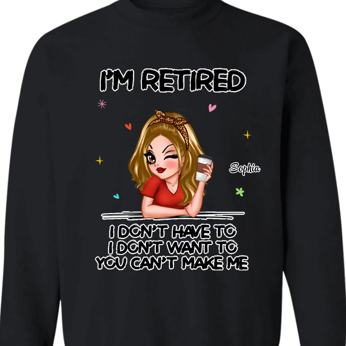Personalized retirement shirt for women with funny quote and custom character design - perfect retirement gift image 6