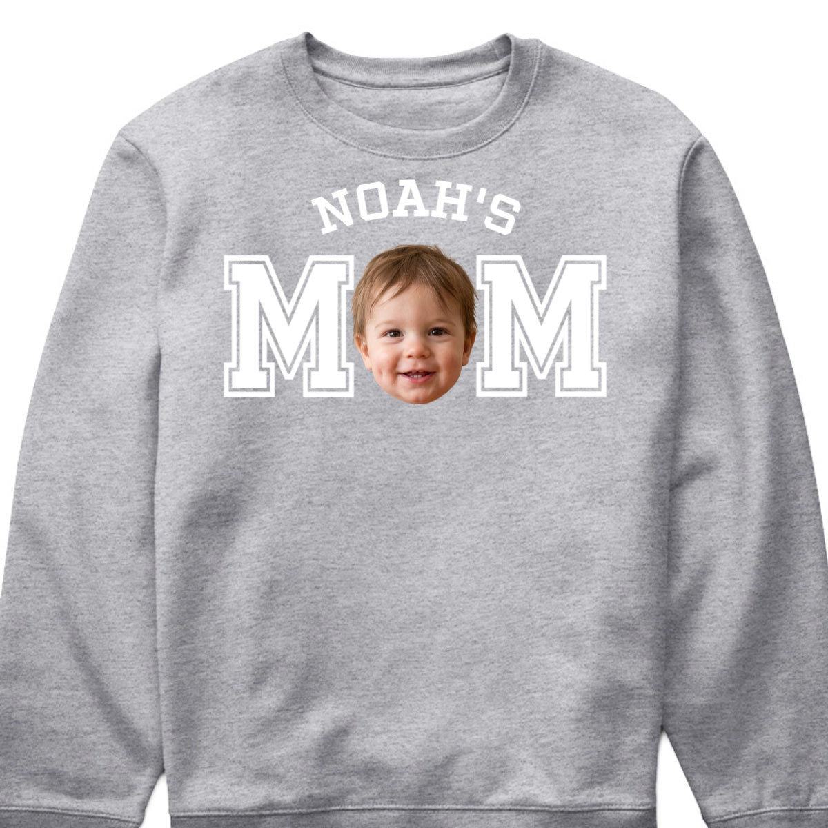 Custom kid photo dad mom comfort shirt featuring personalized baby face graphic and custom name print image 8