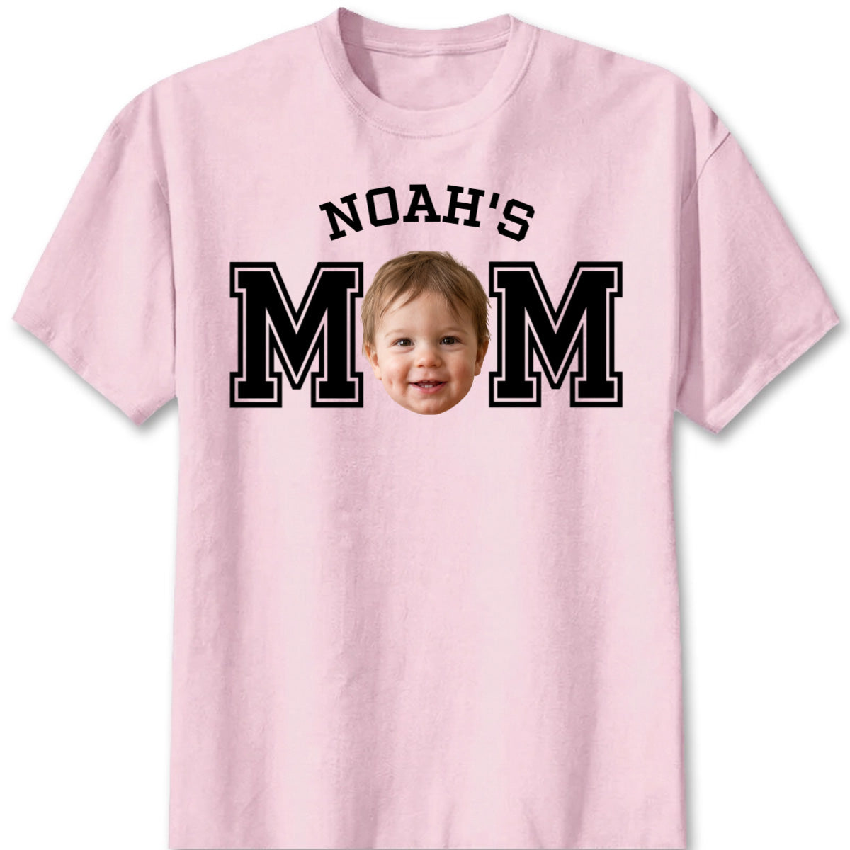 Custom kid photo dad mom comfort shirt featuring personalized baby face graphic and custom name print image 9
