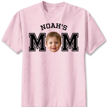 Custom kid photo dad mom comfort shirt featuring personalized baby face graphic and custom name print image 9