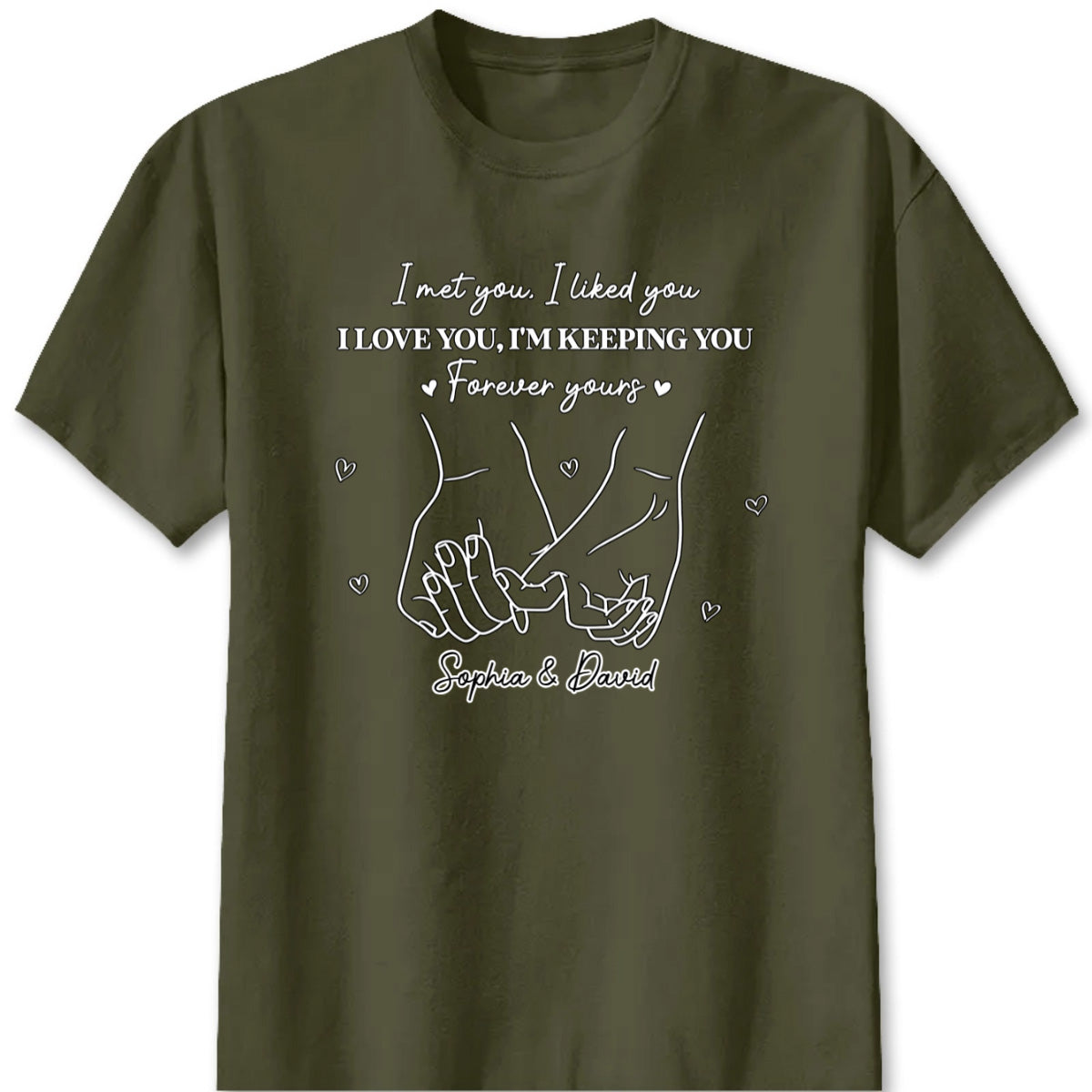 T-Shirt / Hoodie detail view for Couples