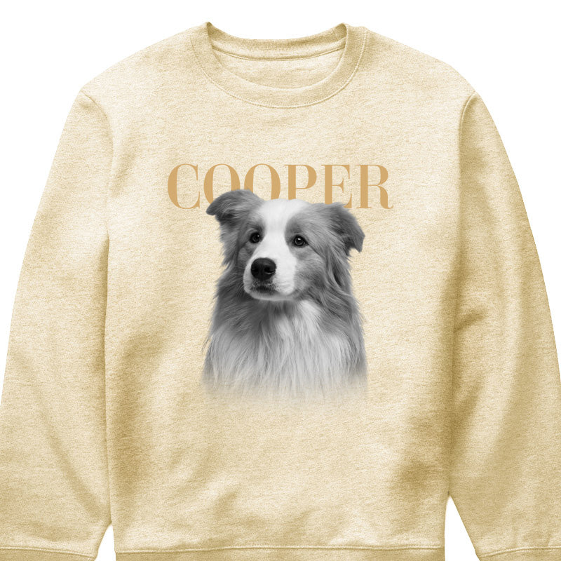 Custom pet face shirt with vintage dog portrait photo print and name for pet lovers image 10