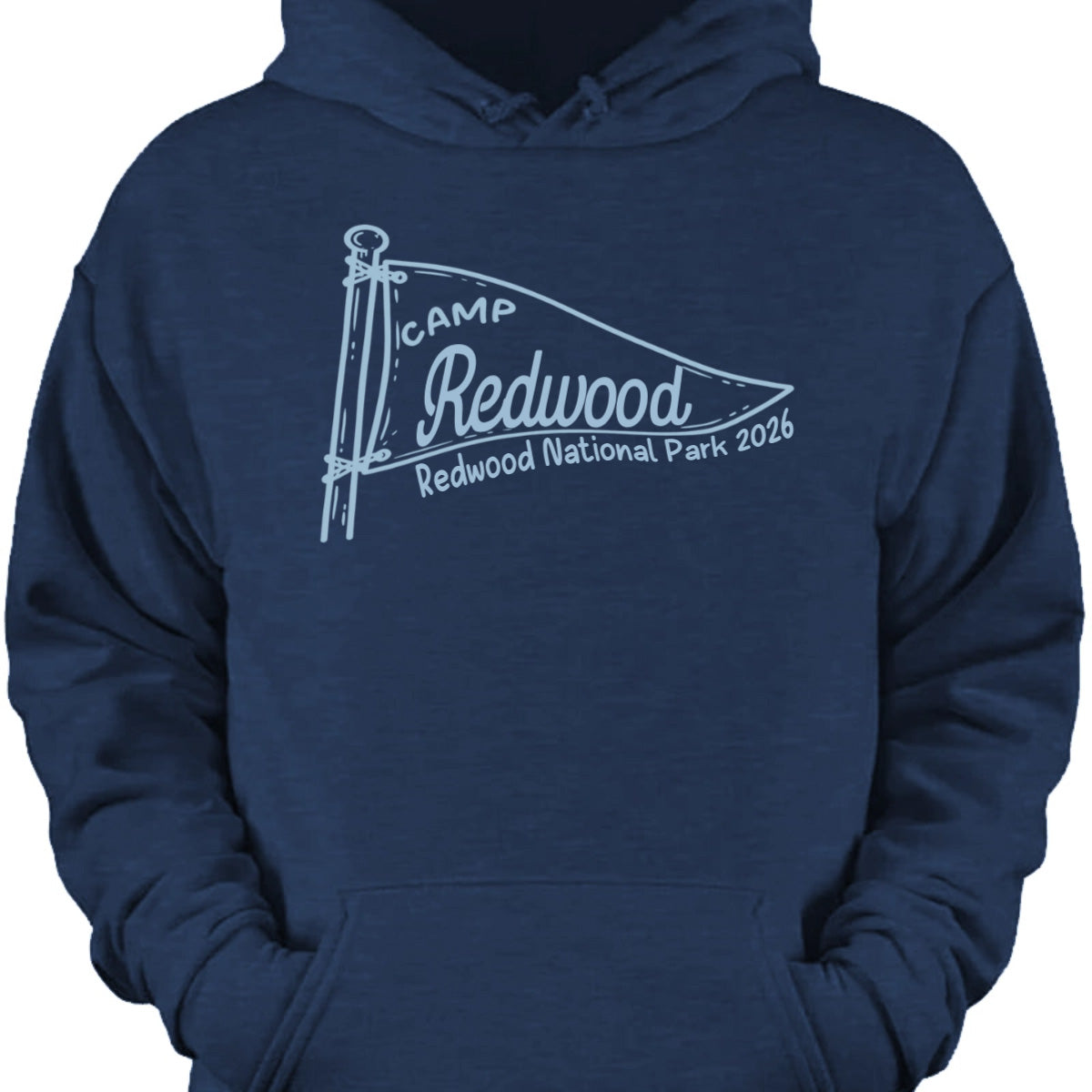 Personalized outdoor adventure shirt with camp flag graphic, ideal gift for campers image 6