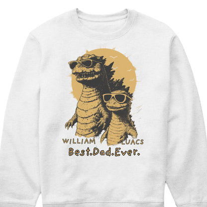 Personalized Best Dad Ever T-Shirt with cool cool sunglasses dinosaur graphic and kids names image 10