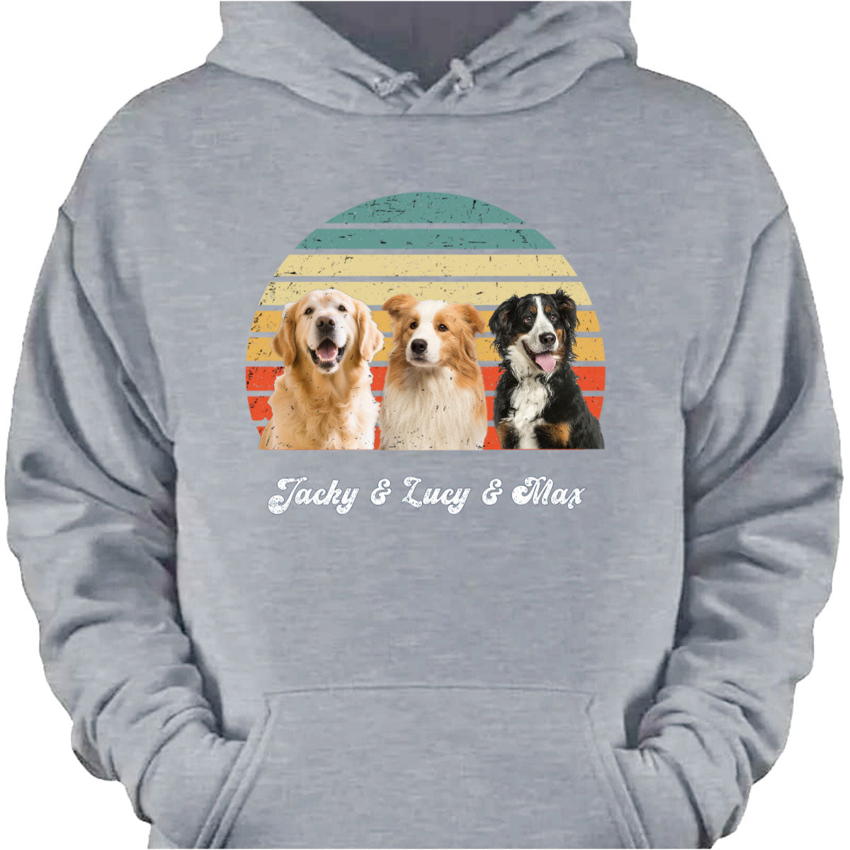 Custom Dog Photo Vintage Sunset Shirt - Personalized Pet Memorial T-Shirt for Dog Lovers