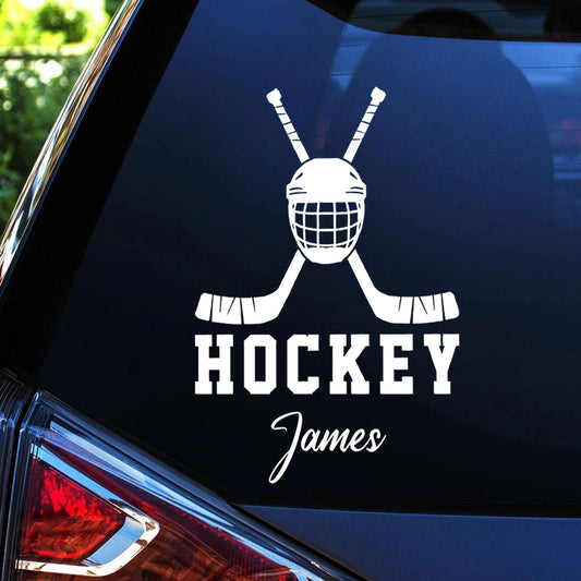 Personalized Hockey Helmet Sticker - Custom Name Gift for Hockey Lovers