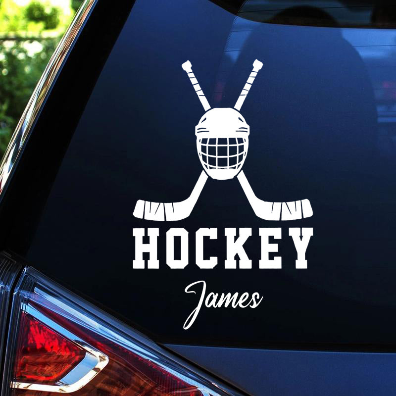 Personalized Hockey Helmet Sticker - Custom Name Gift for Hockey Lovers