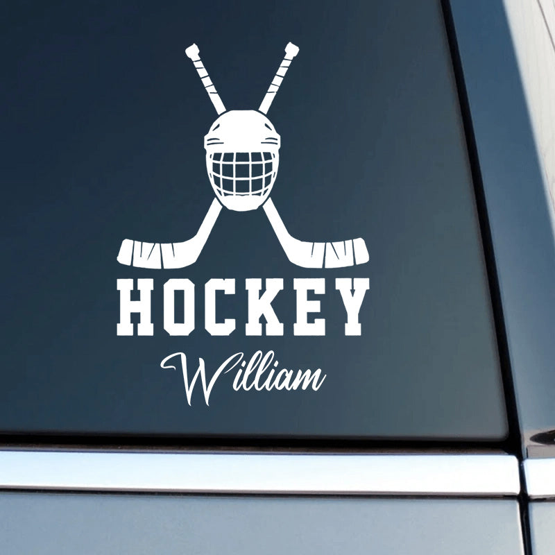 Personalized Hockey Helmet Sticker - Custom Name Gift for Hockey Lovers