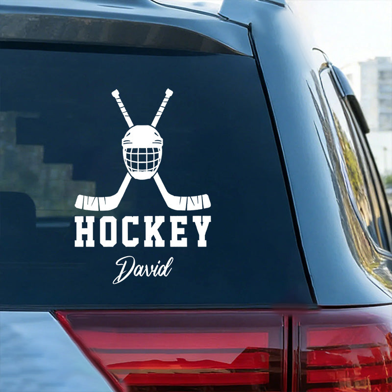 Personalized Hockey Helmet Sticker - Custom Name Gift for Hockey Lovers