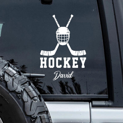 Personalized Hockey Helmet Sticker - Custom Name Gift for Hockey Lovers