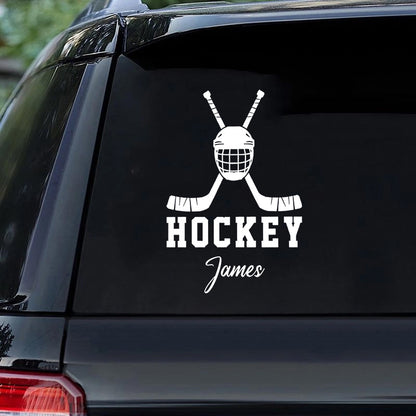 Personalized Hockey Helmet Sticker - Custom Name Gift for Hockey Lovers