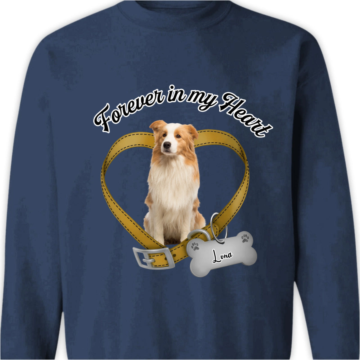 Forever In My Heart - Custom Pet Photo Memorial T-Shirt