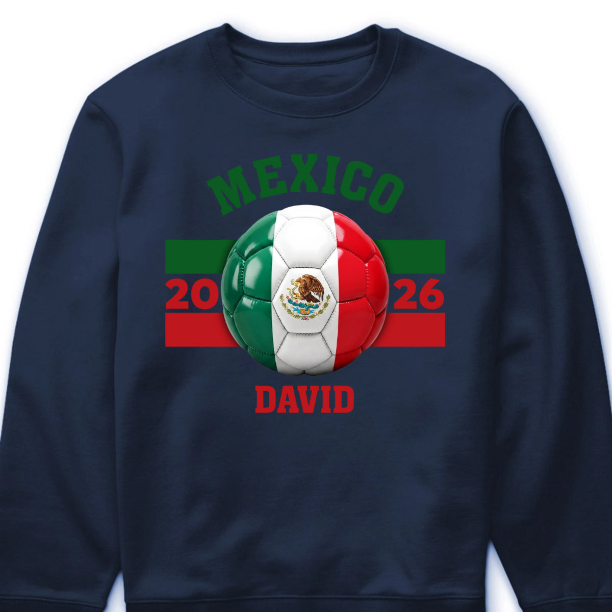 T-Shirt / Hoodie material and size view - Custom Soccer Ball Flag Shirt