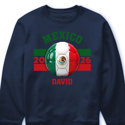 T-Shirt / Hoodie material and size view - Custom Soccer Ball Flag Shirt