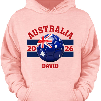 Custom soccer ball flag shirt with personalized name print for dedicated football fans image 7