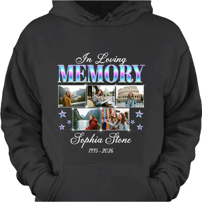 In Loving Memory Photo Collage T-Shirt - Personalized Remembrance Gift for Loss of Loved One