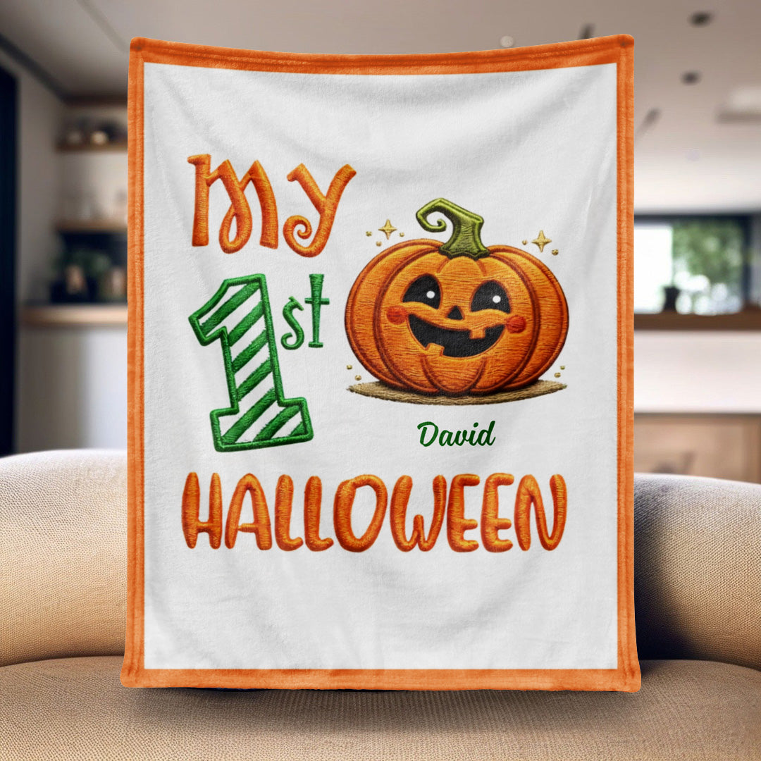 My 1st Halloween Personalized Blanket - Custom Keepsake Gift for Baby