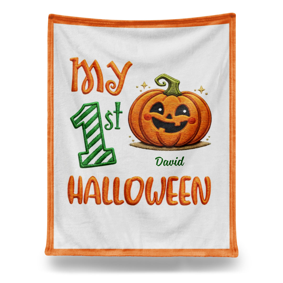 My 1st Halloween Personalized Blanket - Custom Keepsake Gift for Baby