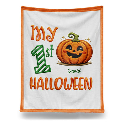 My 1st Halloween Personalized Blanket - Custom Keepsake Gift for Baby