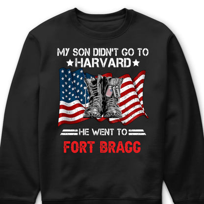 I Didn't Go To Harvard I Went To Custom Military Base T-Shirt - Personalized Military Soldier T-Shirt