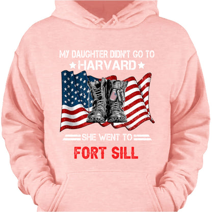 I Didn't Go To Harvard I Went To Custom Military Base T-Shirt - Personalized Military Soldier T-Shirt