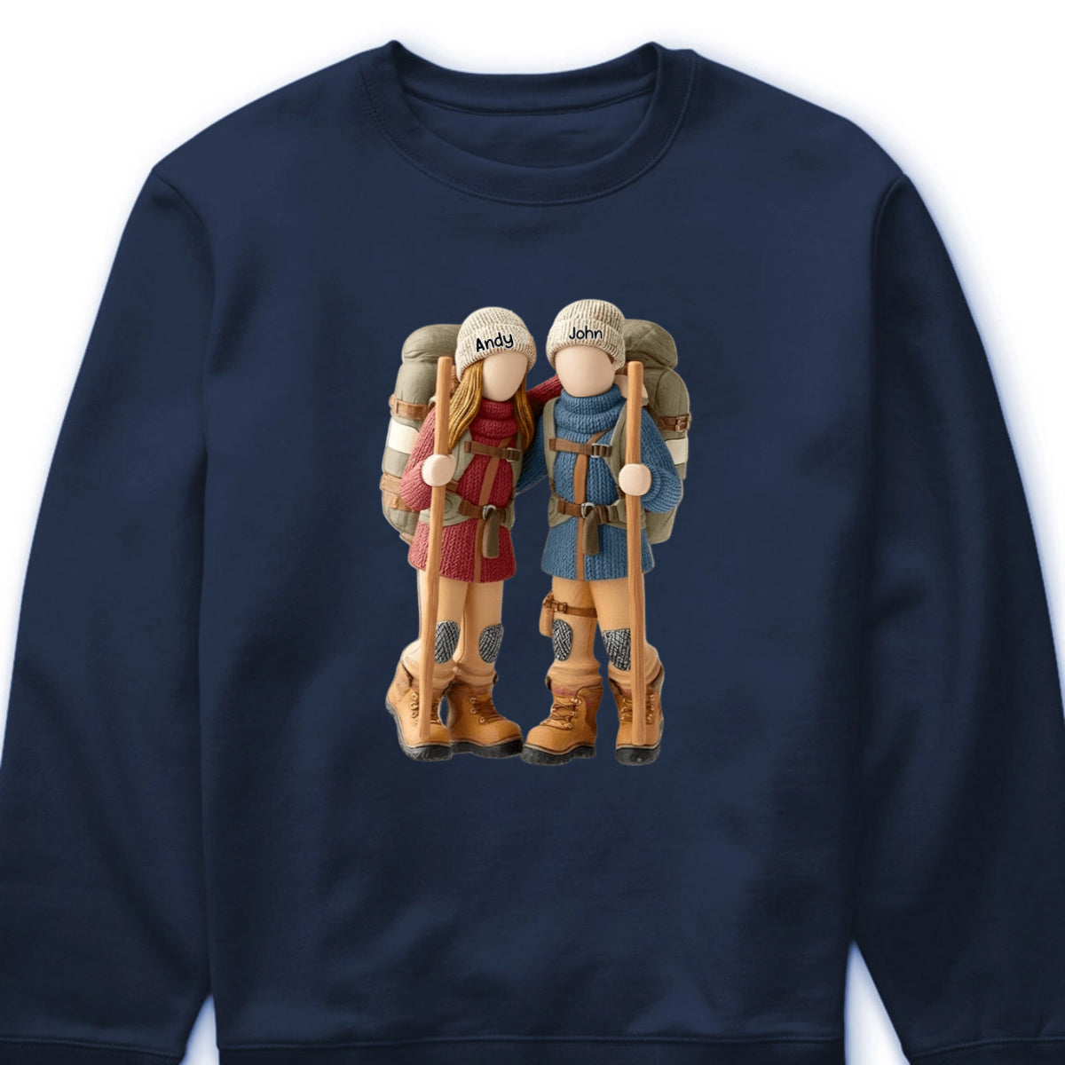 Hiking Partners for Life Personalized T-Shirt - Custom Couple Backpacker Keepsake Gift