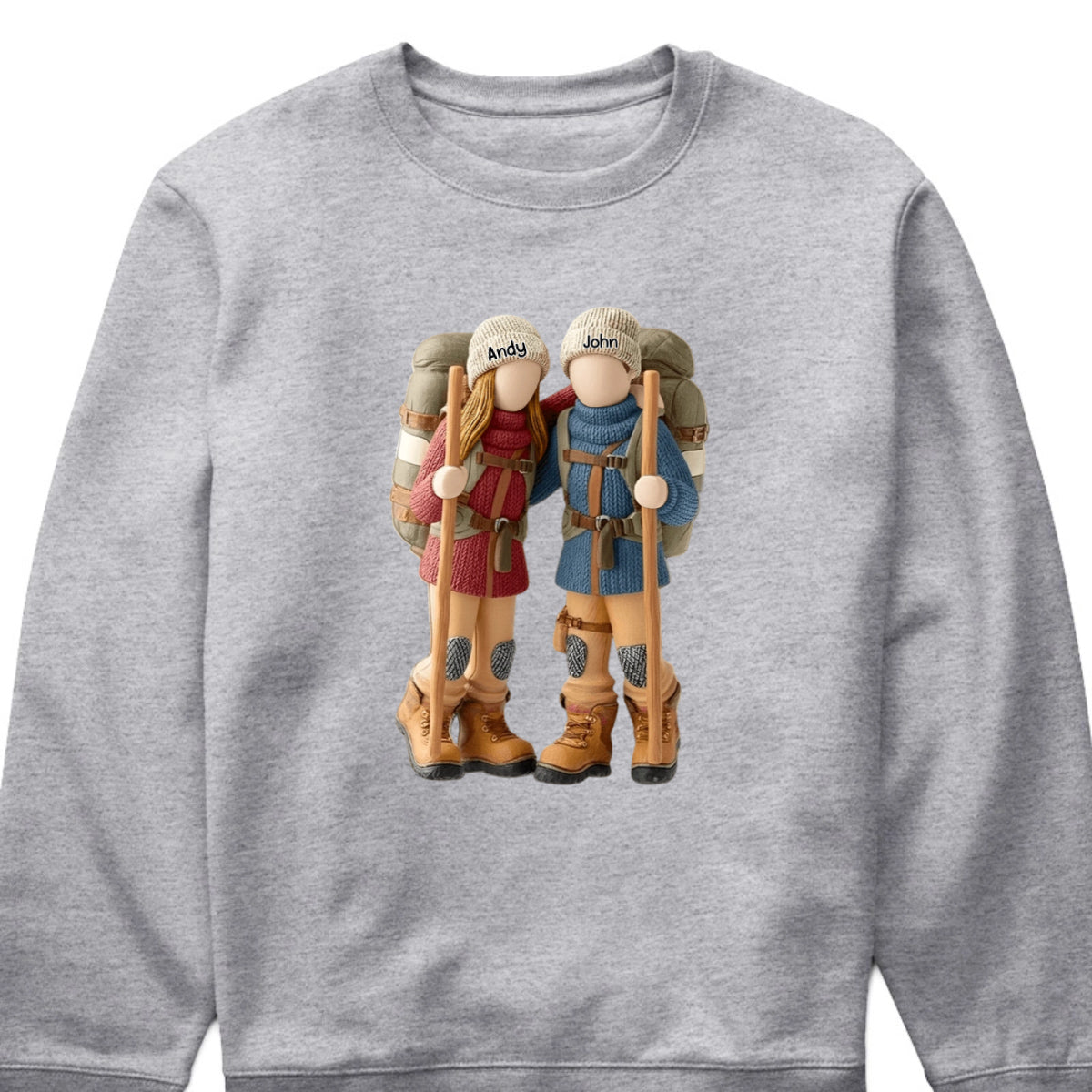 Hiking Partners for Life Personalized T-Shirt - Custom Couple Backpacker Keepsake Gift