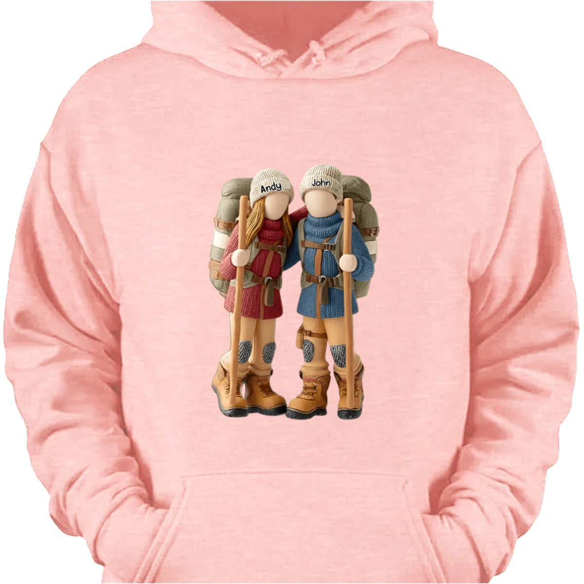 Hiking Partners for Life Personalized T-Shirt - Custom Couple Backpacker Keepsake Gift