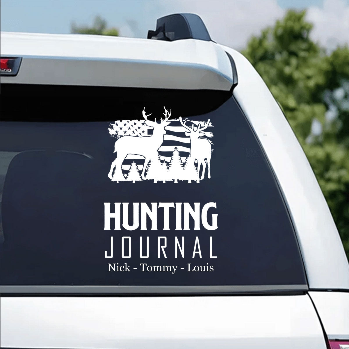Personalized Hunting Adventures Car Sticker - Custom Gift For Hunting Lovers
