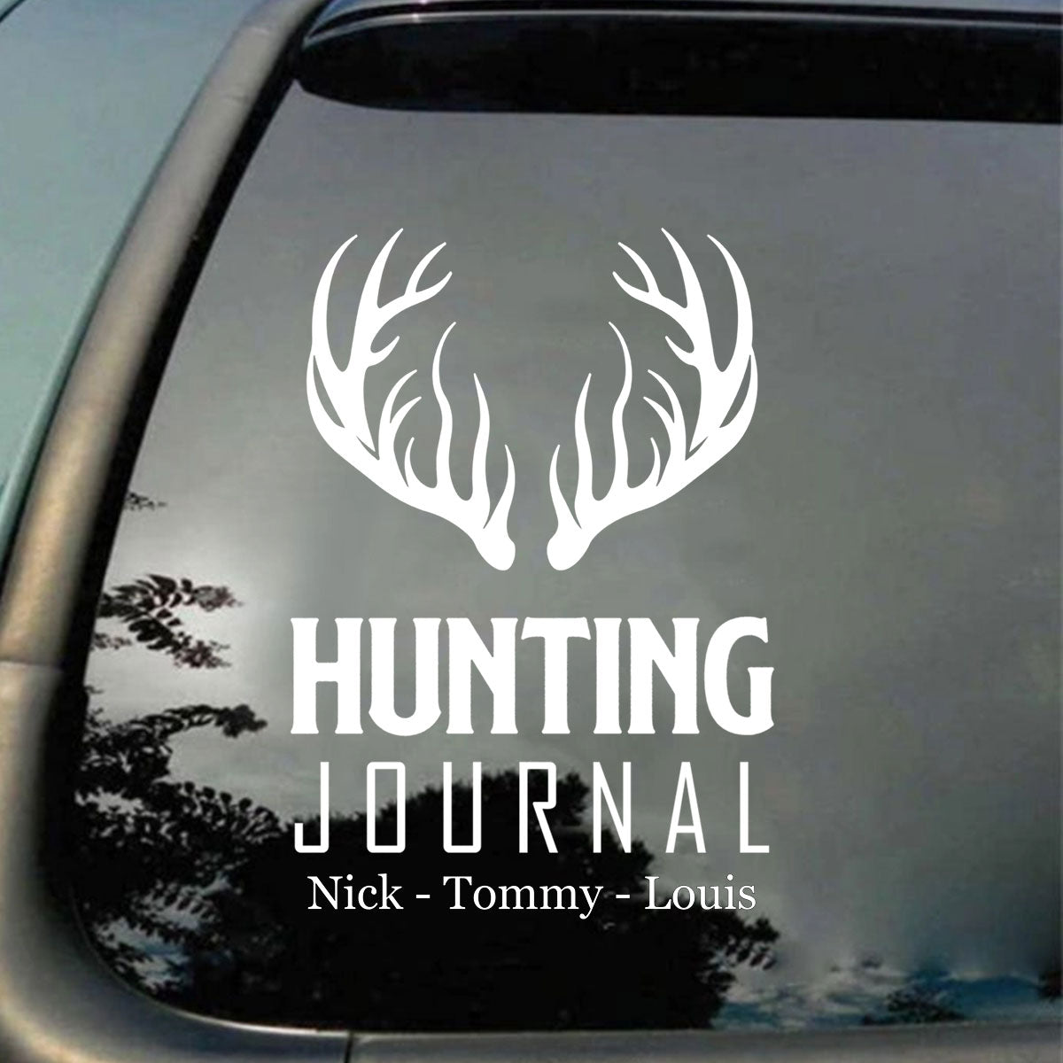 Personalized Hunting Adventures Car Sticker - Custom Gift For Hunting Lovers