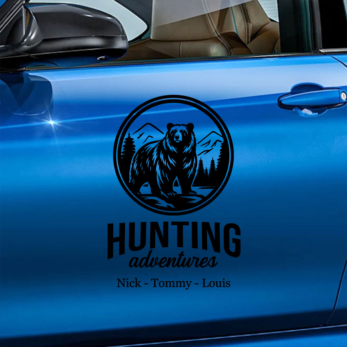 Personalized Hunting Adventures Car Sticker - Custom Gift For Hunting Lovers