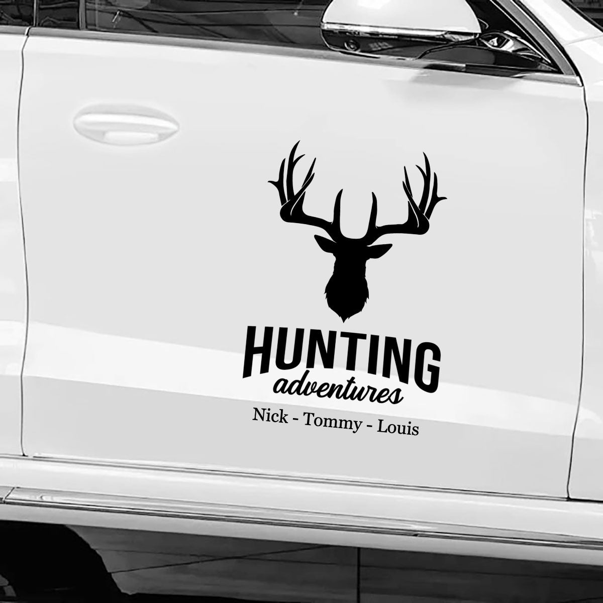 Personalized Hunting Adventures Car Sticker - Custom Gift For Hunting Lovers