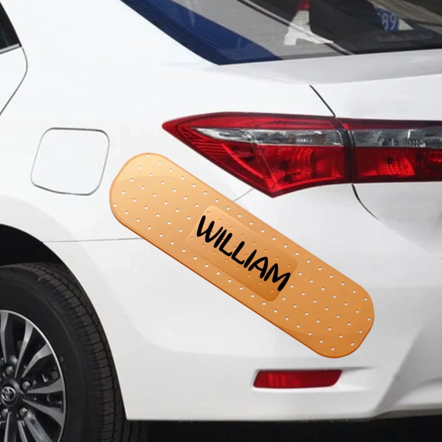 Personalized Band-Aid Car Sticker - Custom Name Decal Gift