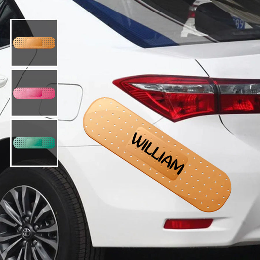 Personalized Band-Aid Car Sticker - Custom Name Decal Gift