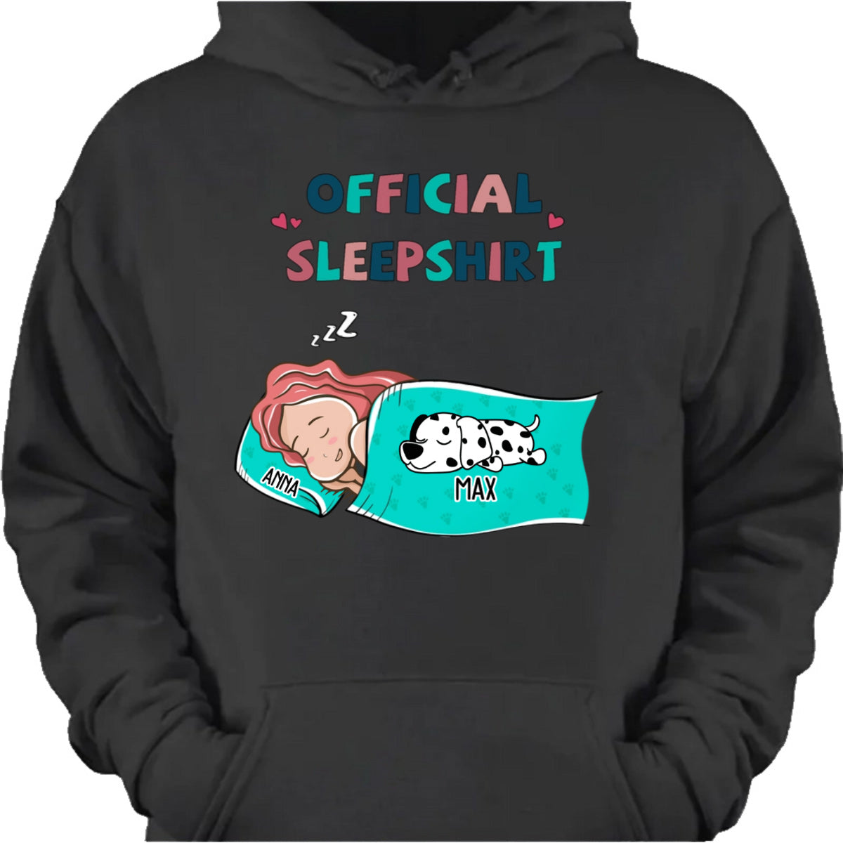 Official Sleepshirt Personalized Dog Lover Shirt - Custom Pet Sleeping Tee Gift
