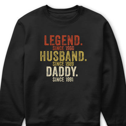 Legend Husband Daddy Grandpa Personalized Shirt - Custom Year Tee Hoodie for Grandpa