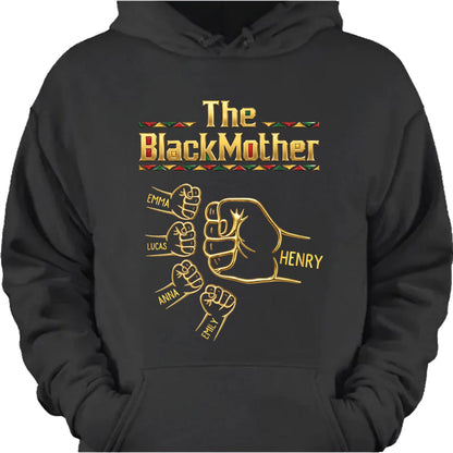 The Black Father Fist Bump Personalized T-Shirt - Custom Family Gift for Dad