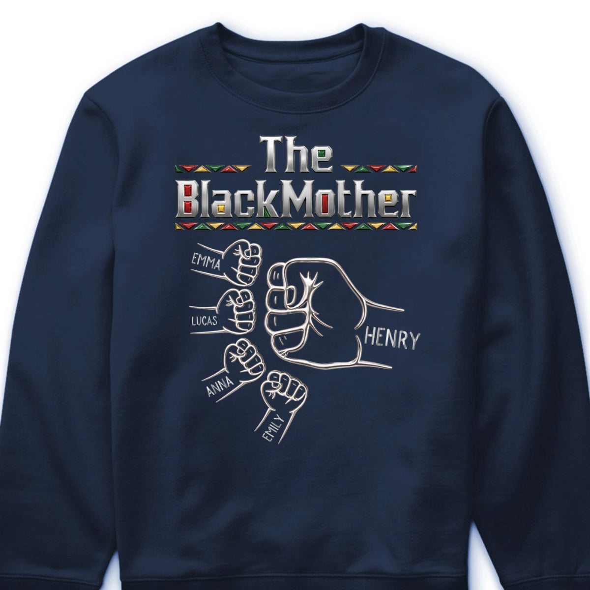 The Black Father Fist Bump Personalized T-Shirt - Custom Family Gift for Dad