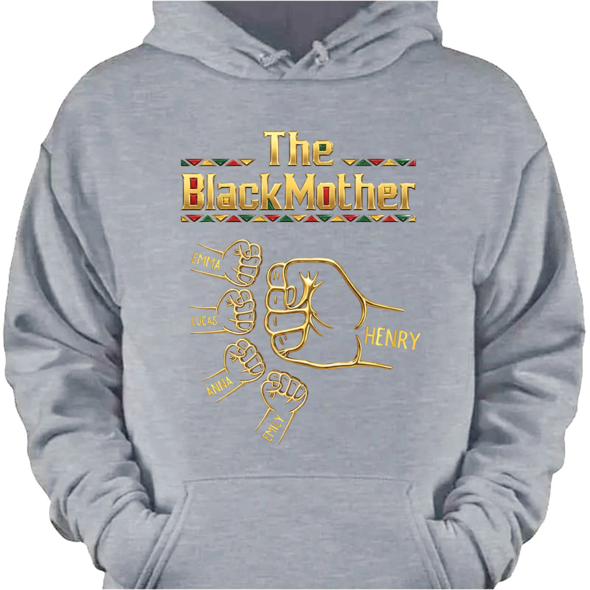 The Black Father Fist Bump Personalized T-Shirt - Custom Family Gift for Dad