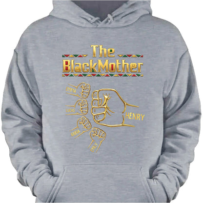 The Black Father Fist Bump Personalized T-Shirt - Custom Family Gift for Dad
