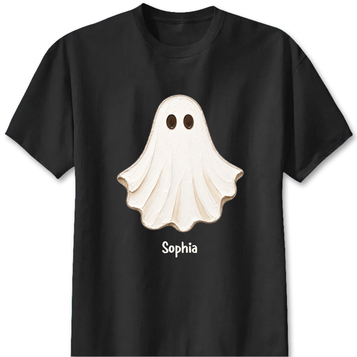Cute Custom Ghost Halloween T-Shirt - Personalized Fall Shirt for Her