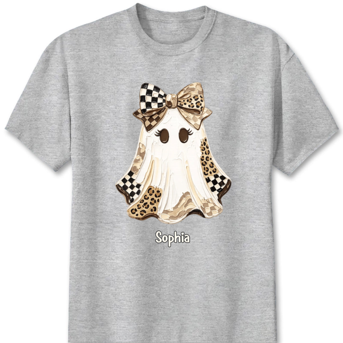 Cute Custom Ghost Halloween T-Shirt - Personalized Fall Shirt for Her