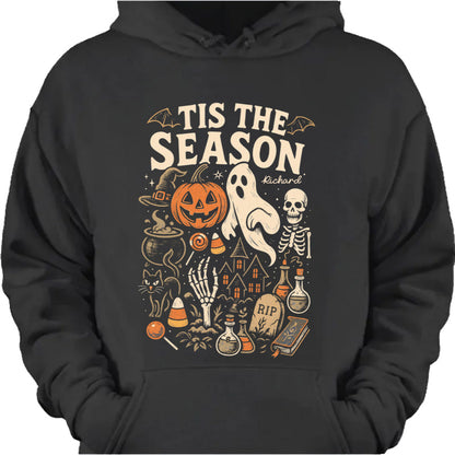 Tis The Season Personalized Halloween Shirt - Custom Ghost Pumpkin Apparel for Family