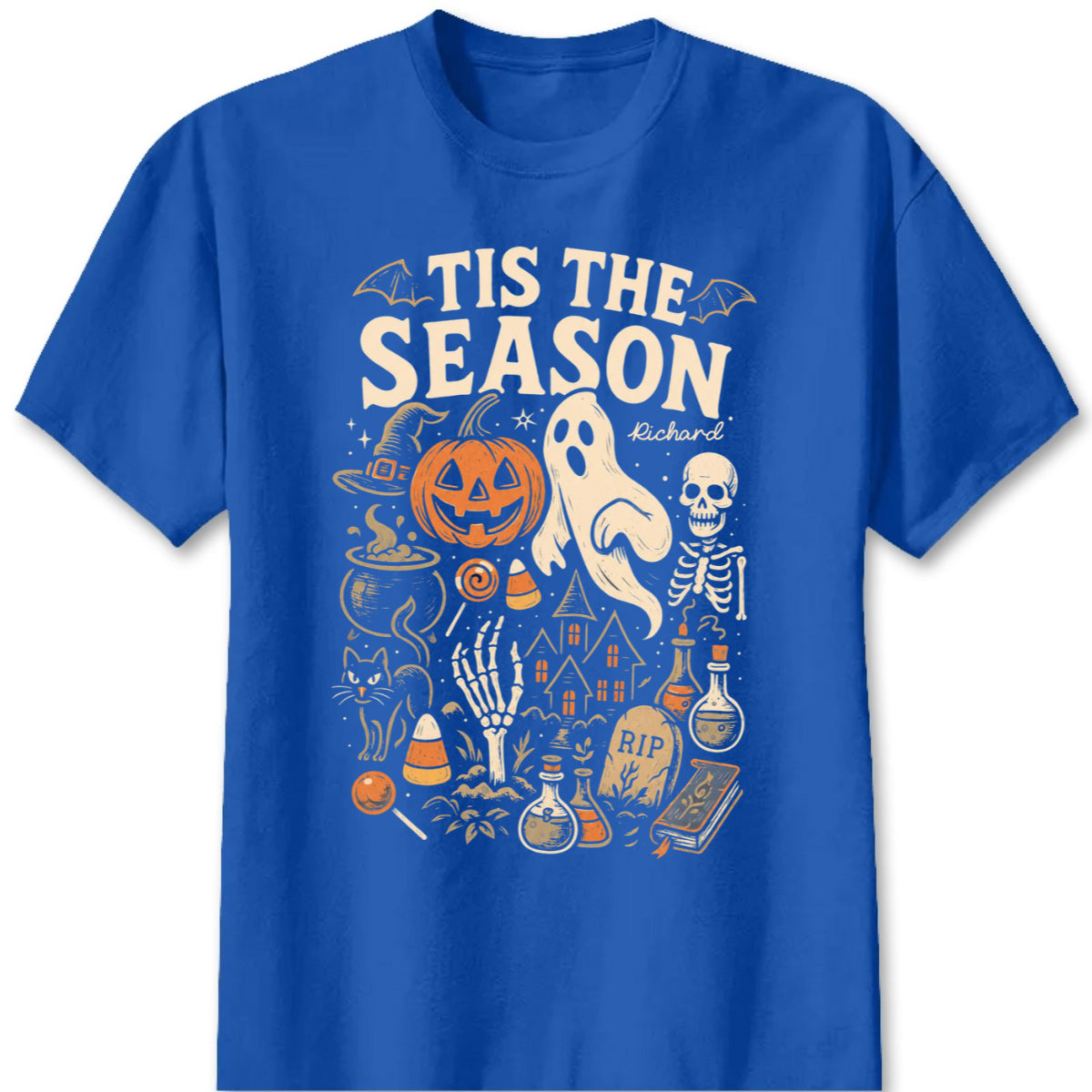 Tis The Season Personalized Halloween Shirt - Custom Ghost Pumpkin Apparel for Family