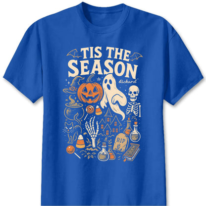Tis The Season Personalized Halloween Shirt - Custom Ghost Pumpkin Apparel for Family