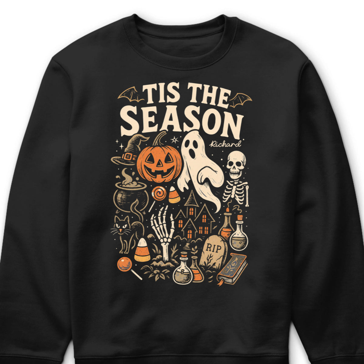 Tis The Season Personalized Halloween Shirt - Custom Ghost Pumpkin Apparel for Family