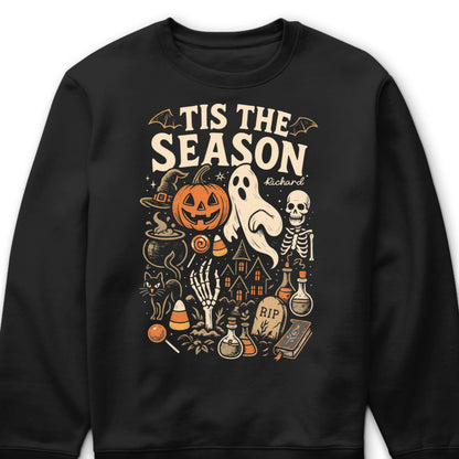 Tis The Season Personalized Halloween Shirt - Custom Ghost Pumpkin Apparel for Family