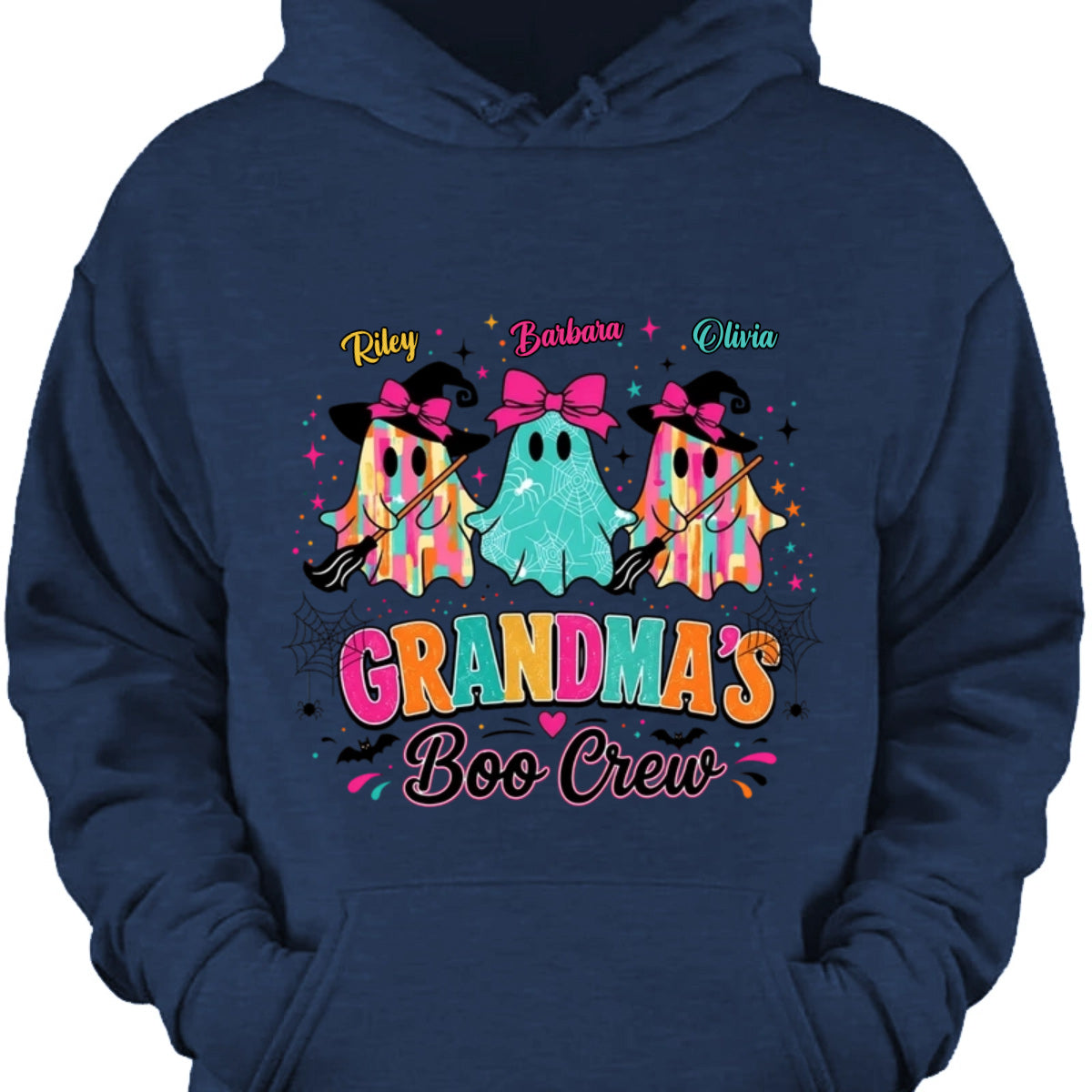 Grandma's Boo Crew Personalized Halloween Shirt - Cute Ghosts T-shirt / Hoodie for Grandma