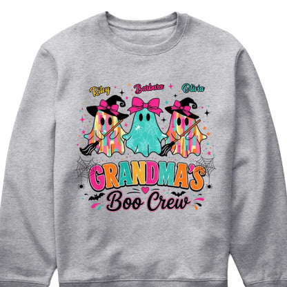 Grandma's Boo Crew Personalized Halloween Shirt - Cute Ghosts T-shirt / Hoodie for Grandma