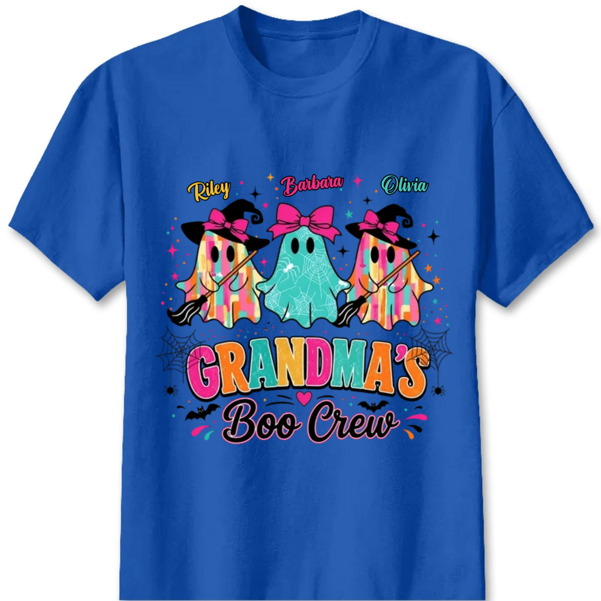 Grandma's Boo Crew Personalized Halloween Shirt - Cute Ghosts T-shirt / Hoodie for Grandma